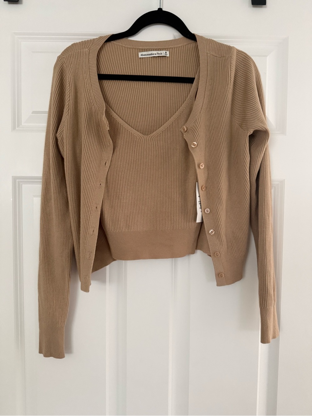 Abercrombie & Fitch Women's Ribbed Cardigan & Tank Set
